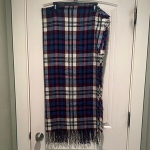 NWOT Madewell Plaid Scarf with Fringe